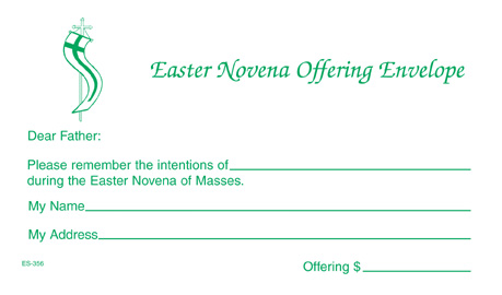 Easter Novena Offering Envelope