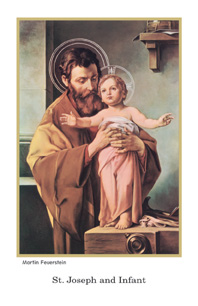 St. Joseph and Infant Holy Card