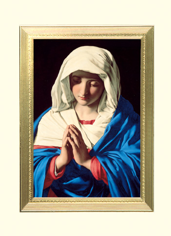 The Virgin In Prayer Mass Card