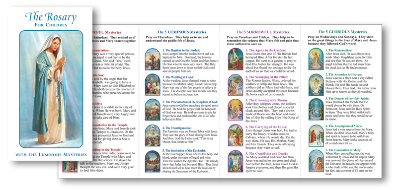 New Roman Missal Products - Rosary for Children Folder with the