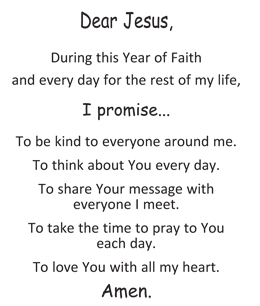 Children's Prayer for the Year of Faith