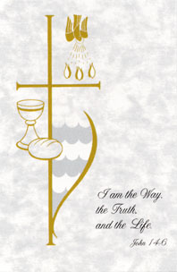 Parchment RCIA Holy Card
