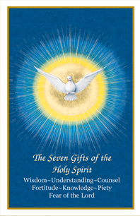 The Seven Gifts of the Holy Spirit Holy Card