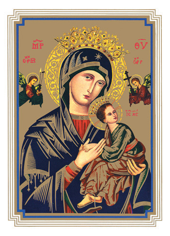 Our Lady of Perpetual Help Mass Card (Spanish)