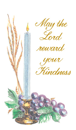 Liturgical Candle Donation Thank You Card