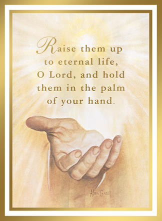 In the Palm of His Hand Mass Card