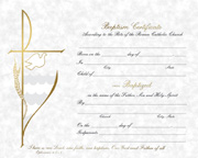 Parchment Baptism Certificate
