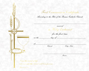 Parchment Communion Certificate