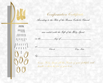 Parchment Confirmation Certificate