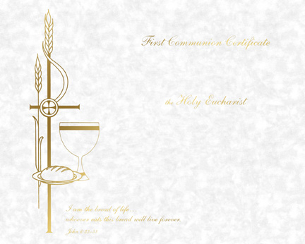 Parchment Create Your Own</nobr><br><nobr> Communion Certificate