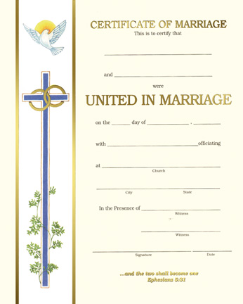 Banner Marriage Certificate