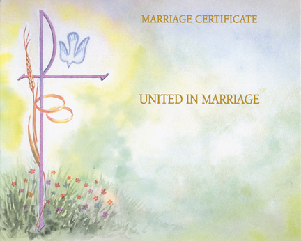 Watercolor Create Your Own </nobr><br><nobr>Marriage Certificate