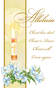 Paschal Candle Holy Card