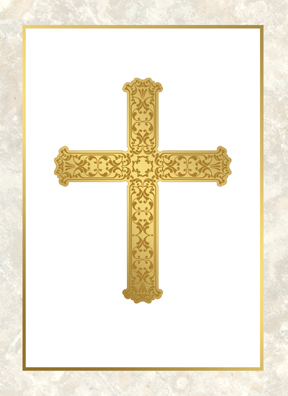 Gold Cross Note Card