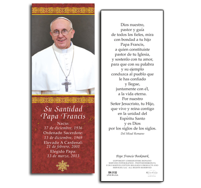 Pope Francis Bookmark (Spanish)