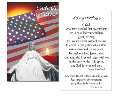 Unite Us in Prayer Holy Card