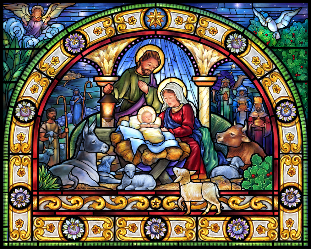 Stained Glass Holy Night