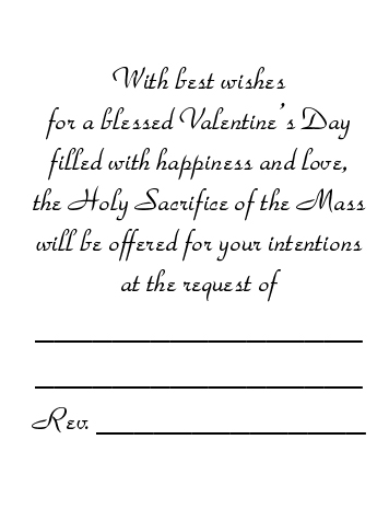 Valentine's Mass Message