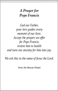 Prayer for Pope Francis 3